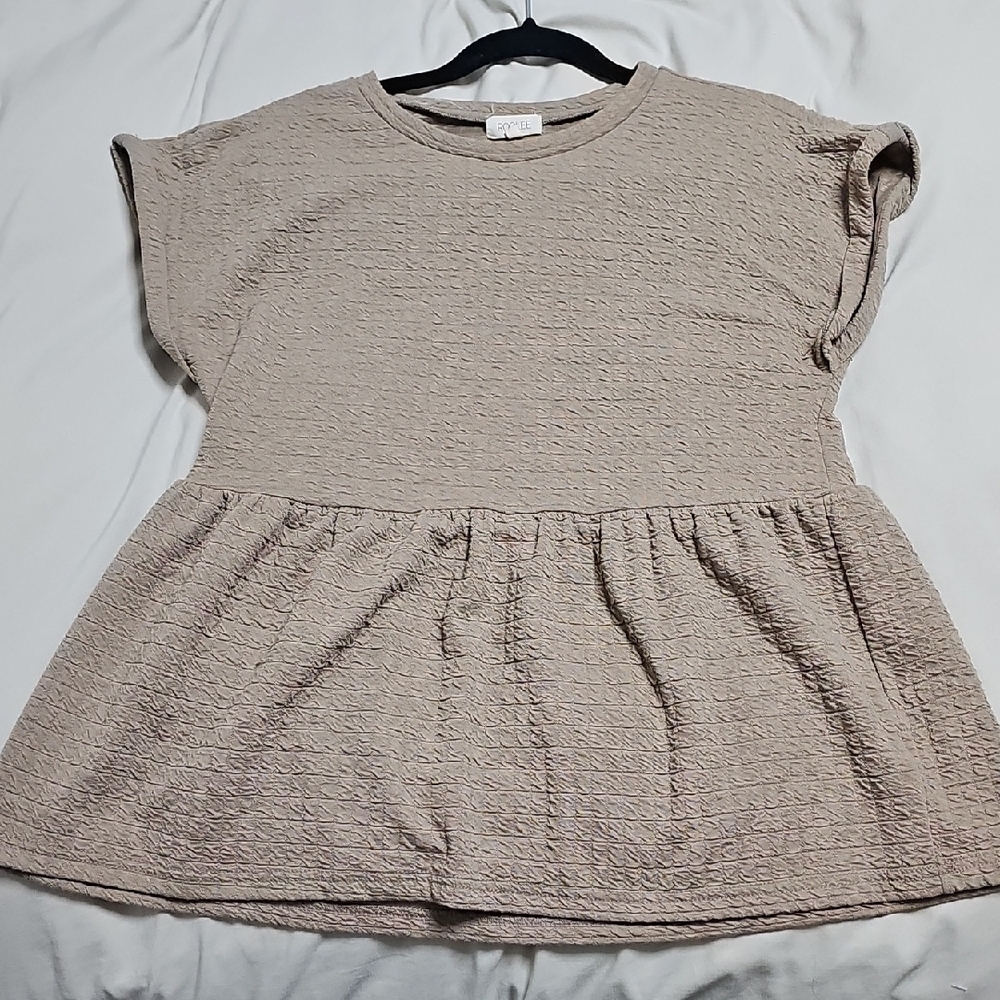 Roolee Textured Tan Top